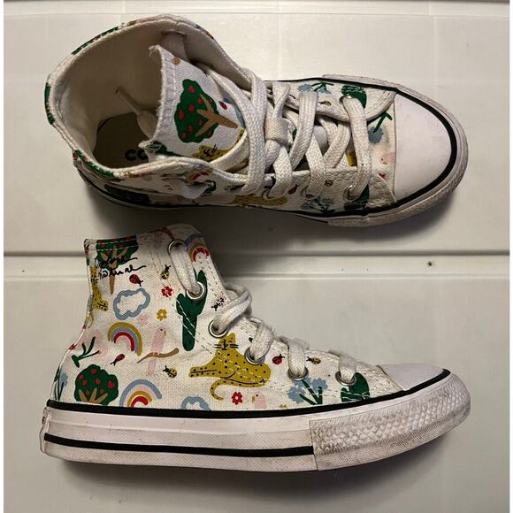 Converse Chuck Taylor All Star Nature Animal & Plant Print Shoes Youth Size 12 - Picture 1 of 11